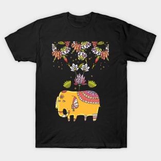 Elephant and flowers T-Shirt